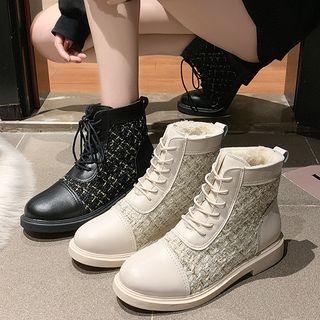 Tweed Short Boots