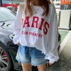 Round-neck Letter-printed Boxy T-shirt