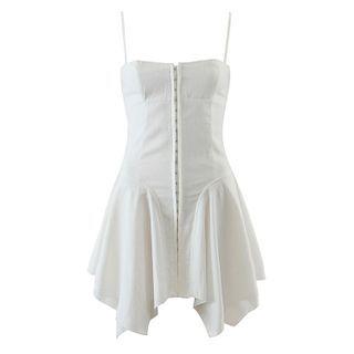 Spaghetti Strap Asymmetrical Mini Corset Dress