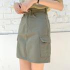 A-line Cargo Miniskirt