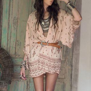 Print Chiffon Beach Cover-up