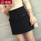 Pocket Detail A-line Skirt