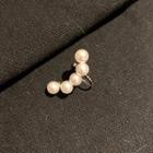 Faux Pearl Ear Cuff 1pc - Gold & White - One Size