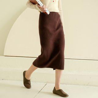 Rib Midi Knit Skirt