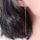 925 Sterling Silver Droplet Threader Earrings