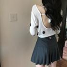Dotted Knit Top White - One Size