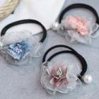Faux Pearl Floral Layered Hair Tie