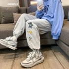 Astronaut Embroidered Sweatpants