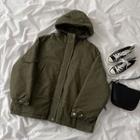 Hood Padded Jacket Army Green - One Size