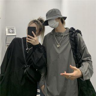 Couple Matching Half Zip Plain Hoodie