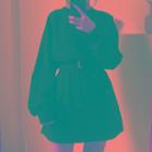 Long-sleeve Mini A-line Mini Dress