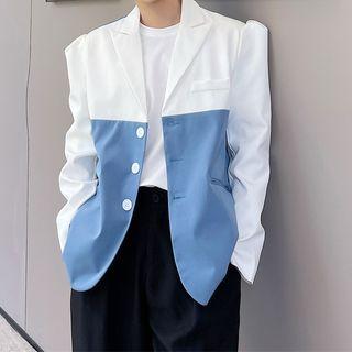 Long-sleeve Color-block Blazer