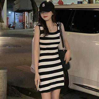 Stiped Mini Tank Dress