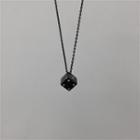 Dice Pendent Chain Necklace Black - One Size