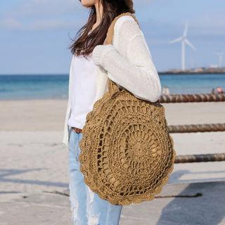 Woven Circle Shopper Bag