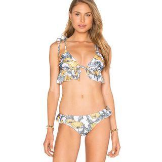 Patterned Ruffle Bikini