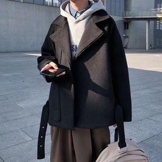 Tie-waist Open Front Coat