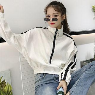 Corduroy Zip-front Pullover