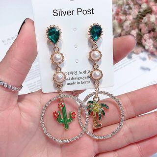 Non-matching Cactus Tree Drop Earring