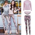 Set: Long-sleeve Swim Top + Swim Bottom + Camo Pants