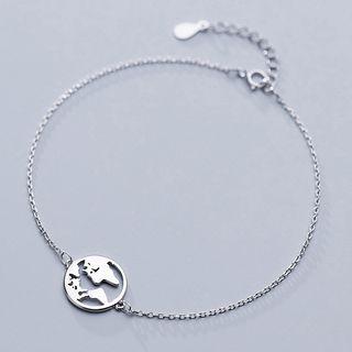 925 Sterling Silver World Bracelet S925 Silver - As Shown In Figure - One Size