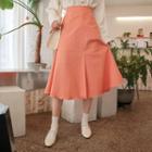 Flared Cotton Midi Skirt