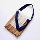 Color-block Pleat Knit Shopper Bag