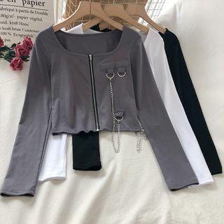Long-sleeve Chained Top