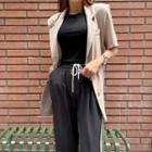 Notch-collar Single-breasted Blazer