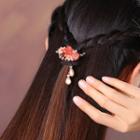 Faux Pearl Faux Jade Heart & Flower Hair Tie As Shown In Figure - One Size