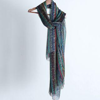Print Scarf Stripes - Green - One Size