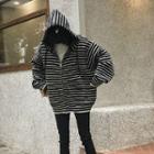 Stripe Oversized Hood Jacket