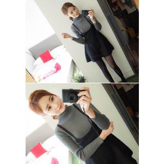 Flared Mini Suspender Dress