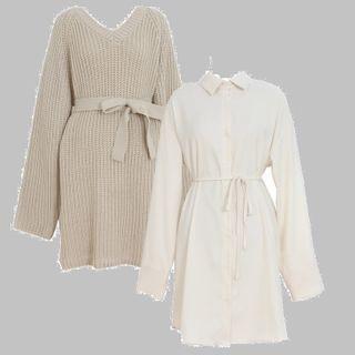Plain Shirt Dress / Sweater Dress