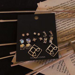 Set: Faux Crystal / Rhinestone Earring (assorted Designs) Set Earring - D67a - One Size
