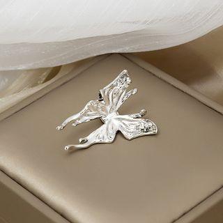 Butterfly Alloy Earring E3068-1 - 1pc - Silver - One Size