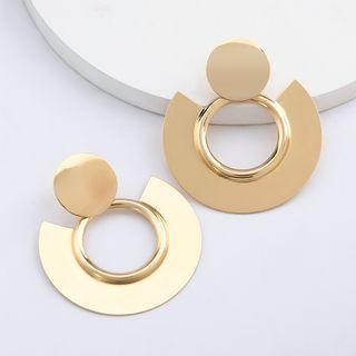 Alloy Circle Drop Earring 1 Pair - Gold - One Size