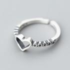 990 Silver Heart Ring Silver - One Size