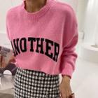 Drop-shoulder Another Letter Sweater