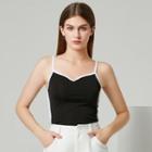 V-neck Contrast-trim Camisole Top