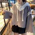 Wavy Two-tone Stripe Hoodie
