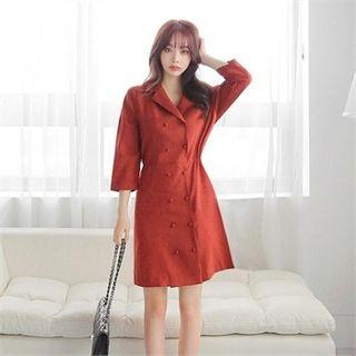 Notched-lapel Double-breasted Shirtdress