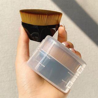 Foundation Brush With Case With Transparent Case - Black - One Size