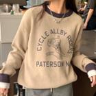 Print Sweater Khaki - One Size