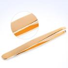 Stainless Steel Eyebrow Tweezers 1 Pc - Gold - One Size