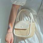 Woven Chain Crossbody Bag White - One Size