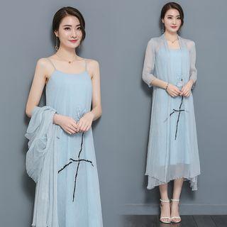 Set: Light Jacket + Sleeveless Dress