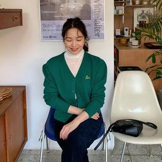 Letter Cashmere Blend Cardigan