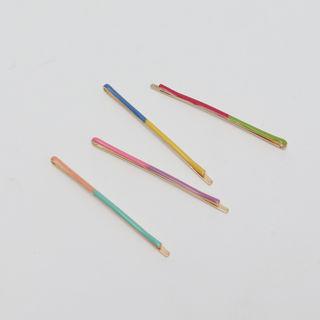 Two-tone Hair Pin Set Of 4 One Size
