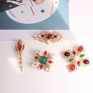 Retro Rhinestone Brooch (various Designs)